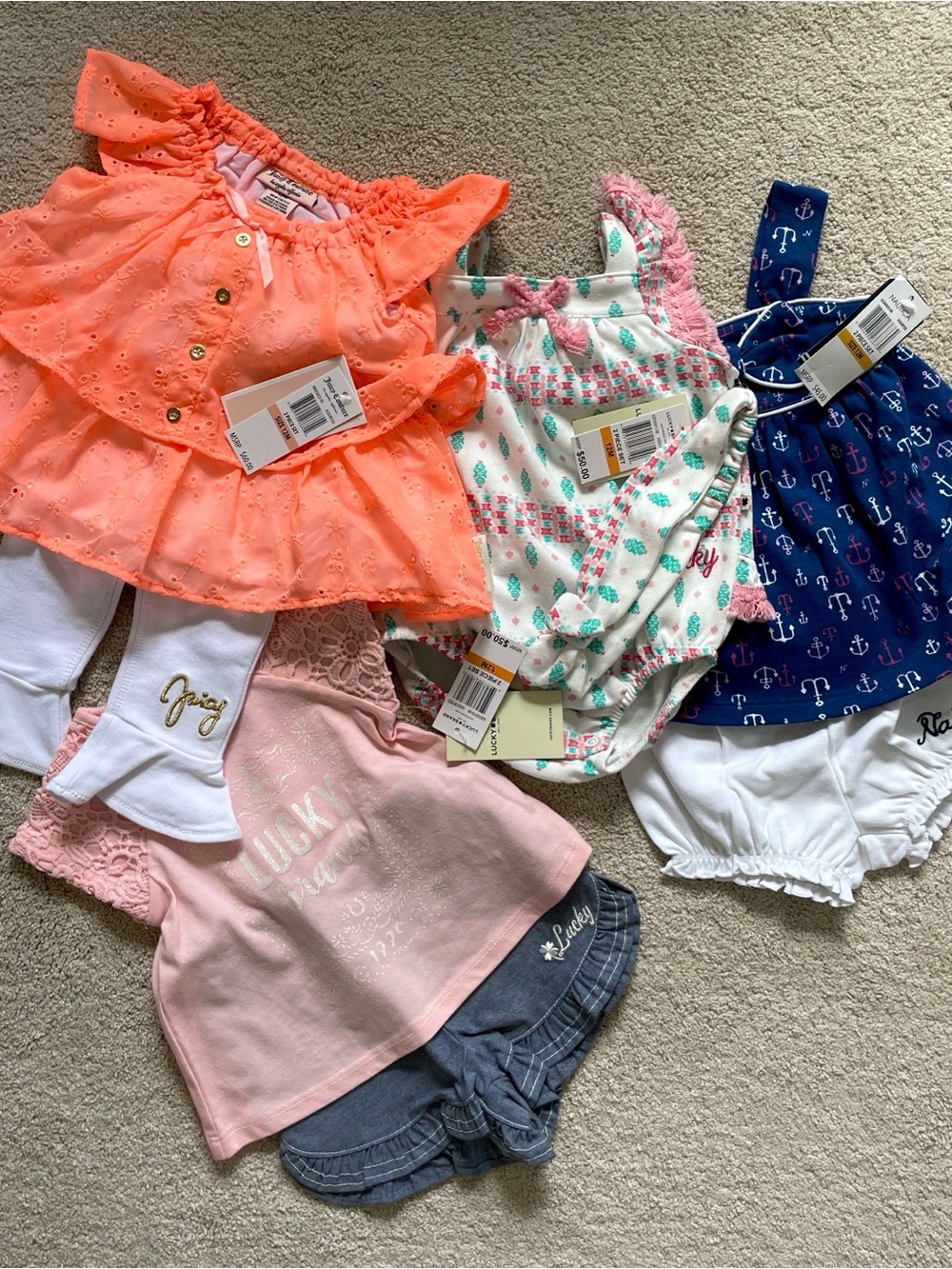 Multiples Branded Baby Girls Matching Set - 12 Months
